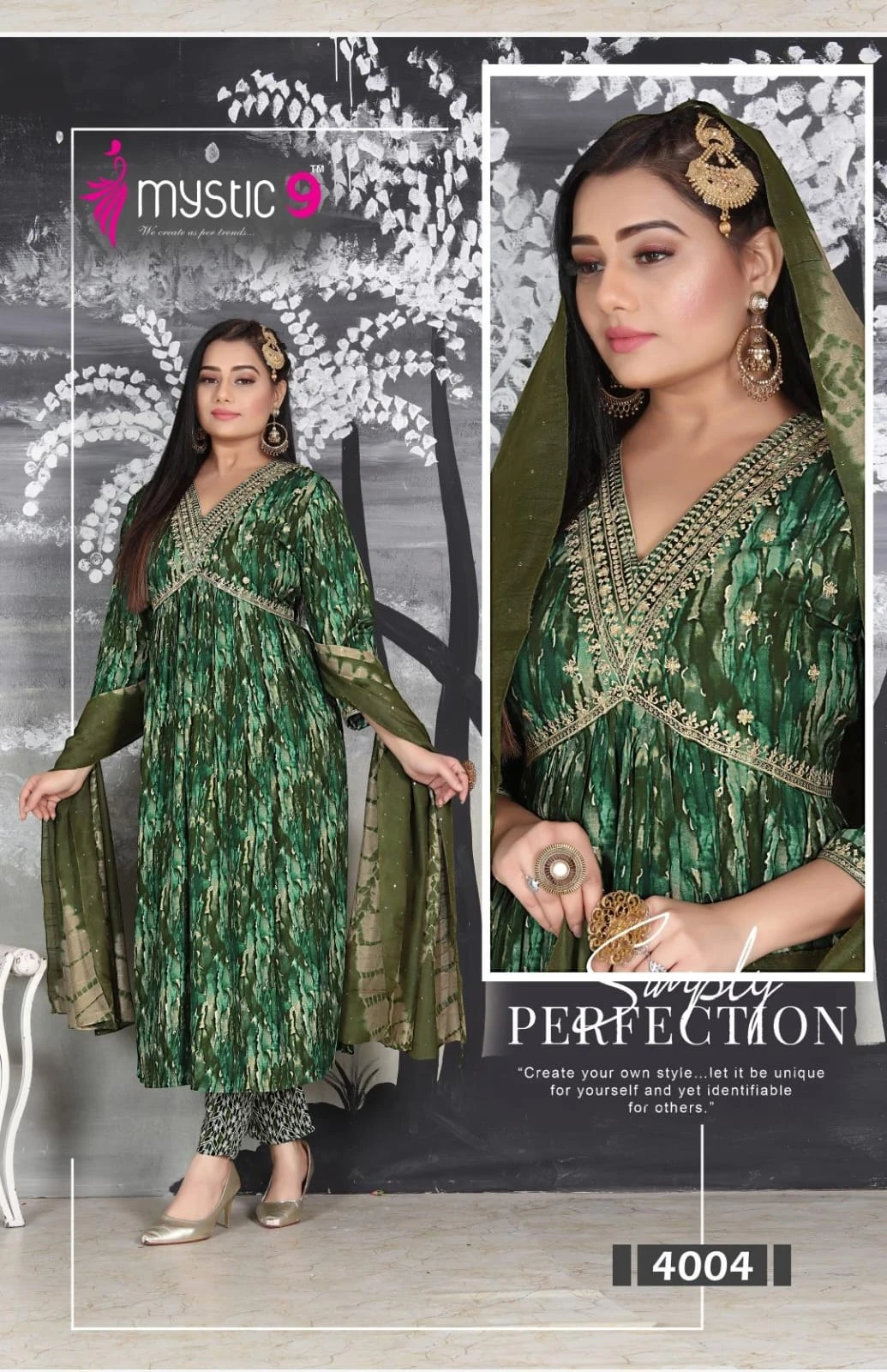 Mystic 9 Pooja Vol 4 Heavy Foil Print Wholesale Readymade Salwar Suit Catalog — Wholesale Salwar Suits, MPA wholesale from Surat — view 6